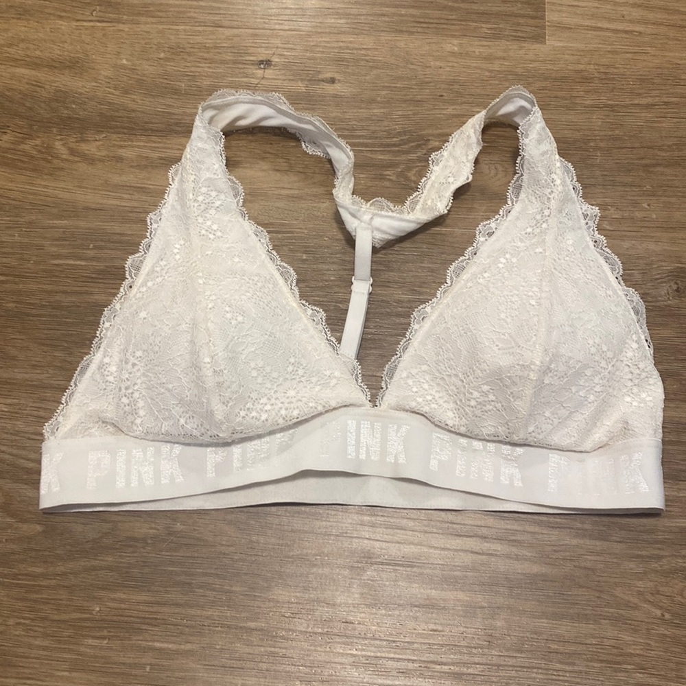 PINK by Victorias Secret White Lace Bralette